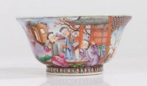 Chinese famille rose Mandarin export porcelain tea service, Qianlong Period (1736-1795) with a