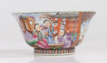 Chinese famille rose Mandarin export porcelain tea service, Qianlong Period (1736-1795) with a