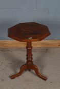 19th century oak wine table, Irish, the octagonal top reading "Made out of part of the oak used in