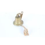 Brass ships style bell, with bracket, the bell 15cm diameter