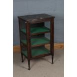 20th century oak and pine topped glazed cabinet, the single door enclosing two shelves, 55.5cm wide,