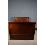Victorian mahogany sleigh bed, with scroll ends, inside bed measures 181cm long, 114cm wide