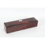 Japanese inlaid box and cover, with black lacquered interior, 35cm long, together with a set of