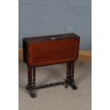 Edwardian mahogany sutherland table, with boxwood inlay, 56cm high, 63cm wide when open