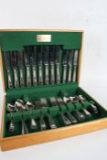 Canteen of Roberts & Dore Sheffield table cutlery, with beaded handles, place settings for six,