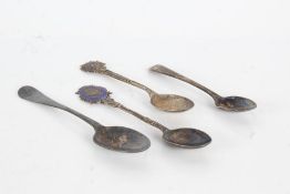 Four George III and later silver teaspoons, various dates and makers, 1.7oz (4)