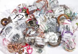 Large and extensive collection of costume jewellery to include necklaces bangles bracelets ect (