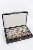 Collection of mostly costume jewellery to include, silver ingot, silver bracelet etc housed within a