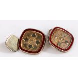 A pair of silver and enamel cuff-links, With an inscription "For God And The Empire". Approx.