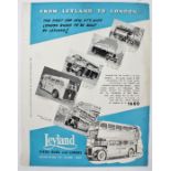 LEYLAND BUSES, 1948, a single sheet brochure detailing their large 500 bus order for London,