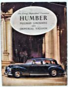 HUMBER, Coachwork by Thrupp & Maberly, 1952. An 8-page publicity brochure with 12 artist