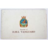 Souvenir of H.M.S. VANGUARD, Circa 1947, fine 48-page souvenir publication with 49 photographs of