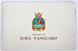 Souvenir of H.M.S. VANGUARD, Circa 1947, fine 48-page souvenir publication with 49 photographs of