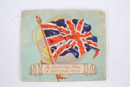 The Kensitas album of National Flags, the album opening to reveal silk flags for many countrys