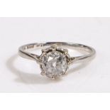 An 18ct white gold diamond solitaire ring, Approx. diamond carat weight 1.50cts. Colour: G-H.