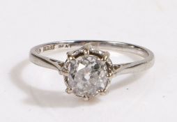 An 18ct white gold diamond solitaire ring, Approx. diamond carat weight 1.50cts. Colour: G-H.