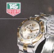 Tag Heuer Professional 200 meters ladies bi-metal wristwatch, model no. WN1353.BD0342, the signed