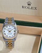 Rolex Oyster Perpetual Datejust ladies bi-metal wristwatch, model no.68273, watch no. W117429, the