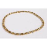 An 18ct yellow and white gold and diamond chain link necklace by Chimento, Total approx. diamond