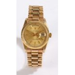 Rolex Oyster Perpetual Day-Date 18 carat gold gentleman's wristwatch, model no. 18038, case no.