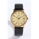 Omega Automatic rolled gold gentleman's wristwatch, case no. 1660202, circa 1978, the signed gilt