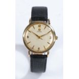 Omega 9 carat gold gentleman's wristwatch, movement no. 16676326, circa 1958, the signed white