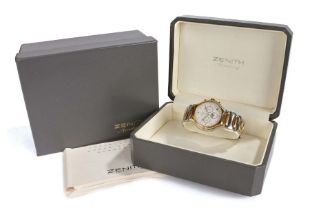 Zenith Academy Moonphase stainless steel and gold plated gentleman's wristwatch, model no. 59.6000.