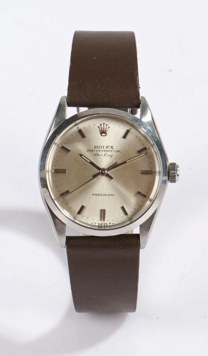 Rolex Oyster Perpetual Air-King, model no. 5500 case no. 1572175, circa 1967, the signed silver dial