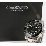 Christopher Ward C60 Trident Pro 300m / 1000ft gentleman's stainless steel wristwatch, circa 2014,