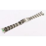 Rolex Oyster watch bracelet, the clasp stamped DE10 78350, the end links stamped 557 B Bracelet with