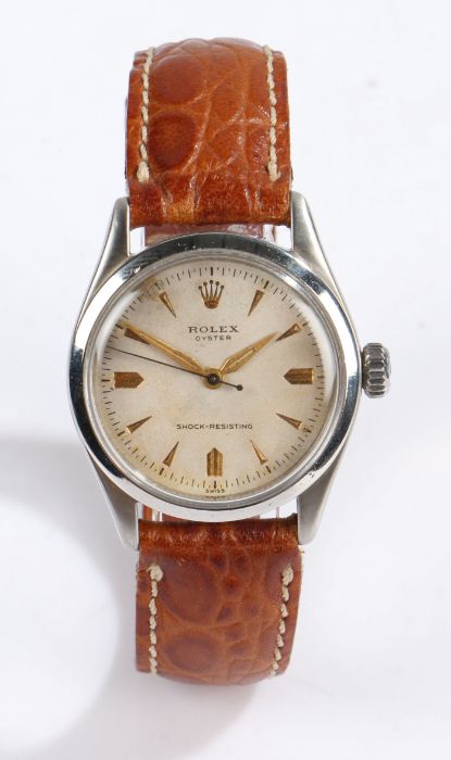 Rolex Oyster stainless steel gentleman's wristwatch, model no. 6244, case no. 922600, circa 1953,