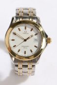 Omega Seamaster 120M 18 carat gold and steel gentleman's wristwatch, model no. 196.1501, serial