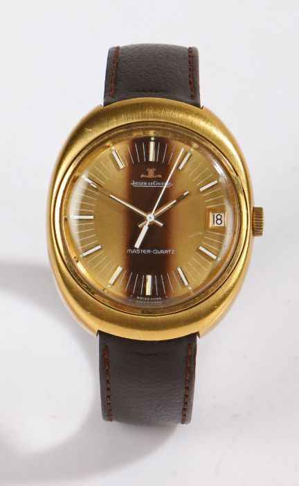 Jaeger Le Coultre Master-Quartz gentleman's gilt cased wristwatch, model no. 23301-51, the signed