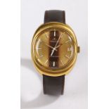 Jaeger Le Coultre Master-Quartz gentleman's gilt cased wristwatch, model no. 23301-51, the signed