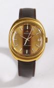 Jaeger Le Coultre Master-Quartz gentleman's gilt cased wristwatch, model no. 23301-51, the signed