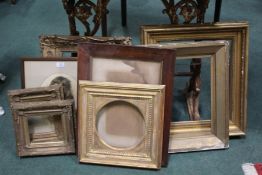 Collection of various gilt picture frames to include some 19th century examples (Qty)