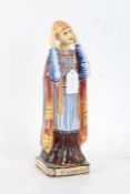 Quimper pottery figure "St Livertin", in typical Quimper colours, St Livertin is one of six