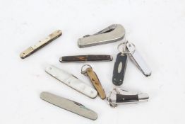 Collection of penknives to include Holborn Co. Holborn Circus knife with hooked blade stamped C.