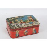 Alice in Wonderland tin, depicting "A Mad Hatter Tea Party", 18.5cm wide