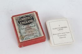 Jaques & Son "The Counties of England" card game, in original box, together with one other card game