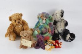 Seven various teddy bears, to include examples by  Bolly Dolls & Bruin Bears, Gallery Teddy Bears,