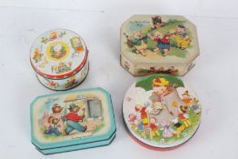 Four various tins, to include "The Three Bears, The Three Little Pigs", another depicting various