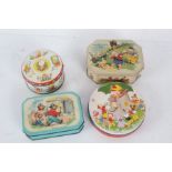 Four various tins, to include "The Three Bears, The Three Little Pigs", another depicting various