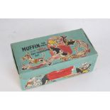 E.V.B. Plastics Ltd. "Muffin The Mule Beeju Toy Television Set", including four film strips, handle,