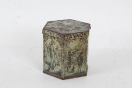 Victorian Taylor Brothers of London tin, with sporting scenes, cricket, fishing, sailing, tennis,