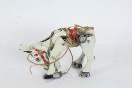 Tinplate Muffin The Mule puppet, Mid 20th century, stamped 'Made in England'
