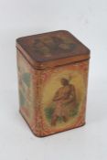 Plantation Tea tin, depicting scenes of tea pickers, 22cm tall