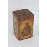 Plantation Tea tin, depicting scenes of tea pickers, 22cm tall