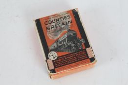 Jaques & Son "Counties of Britain" playing cards, the cards showing reproductions of famous