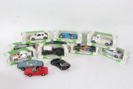 Nine Corgi Mobil cars, to include Bentley 4.5 ltr, Mercedes Benz W154, Mercedes 190E, Benetton F1